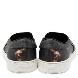 Dior Grey Canvas Flower Print Slip On Sneakers Size 42