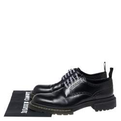 Pre Owned Dior Black Leather Lace Up Derby Size 42