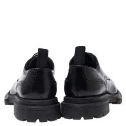 Pre Owned Dior Black Leather Lace Up Derby Size 42