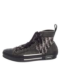 Dior Black Mesh And Oblique B-23 High Top Sneakers Size 43