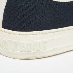 Dior Navy Blue/White Canvas  Walk'n'Dior Low Top Sneakers  Size 40