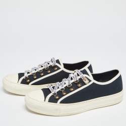 Dior Navy Blue/White Canvas  Walk'n'Dior Low Top Sneakers  Size 40