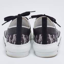 Dior Black Oblique Mesh and Rubber B23 Low Top Sneakers Size 45