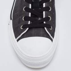 Dior Black Oblique Mesh and Rubber B23 Low Top Sneakers Size 45