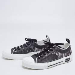 Dior Black Oblique Mesh and Rubber B23 Low Top Sneakers Size 45