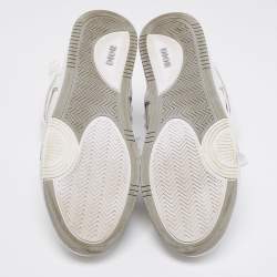Dior White/Grey Leather B27 High Top Sneakers Size 46