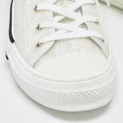 Dior White Oblique Mesh And PVC B23 High Top Sneakers Size 46.5