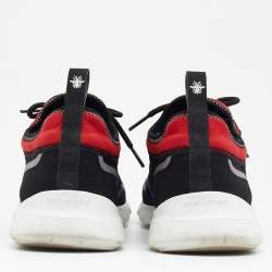 Pre Owned Dior Homme Black/Red Knit Fabric B21 Neo Athletic Sneakers Size 42.5