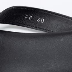 Dior Black Leather Crisscross Flat Sandals Size 40 