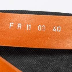 Dior Orange Leather Thong Flat Sandals Size 40 