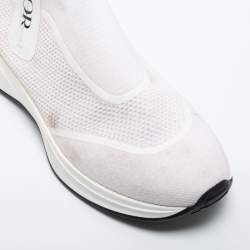 Dior Off-White Mesh and Knit Fabric B25 Sock High-Top Sneakers Size 42.5