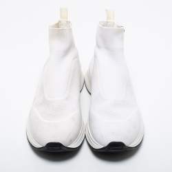 Dior Off-White Mesh and Knit Fabric B25 Sock High-Top Sneakers Size 42.5