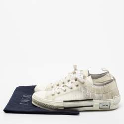 Dior White Mesh And PVC B23 Low Top Sneakers Size 43