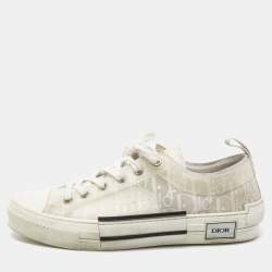 Dior White Mesh And PVC B23 Low Top Sneakers Size 43