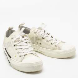 Dior White Mesh And PVC B23 Low Top Sneakers Size 43