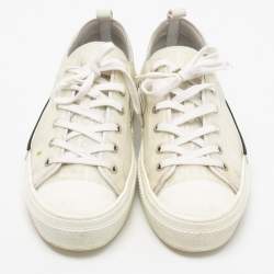 Dior White Mesh And PVC B23 Low Top Sneakers Size 43