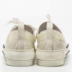 Dior White Mesh And PVC B23 Low Top Sneakers Size 43