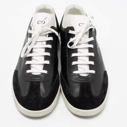 Dior Black/White Leather And Suede B01 Sneakers Size 43