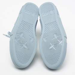 Dior Blue/White Oblique Mesh And PVC B23 High Top Sneakers Size 41.5