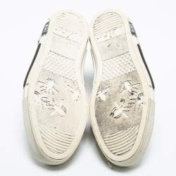 Dior White/Grey Oblique Mesh And Rubber B23 High Top Sneakers Size 43
