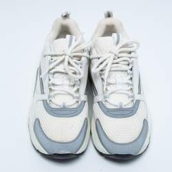 Dior White Leather and Mesh B22 Low-Top Sneakers Size 42