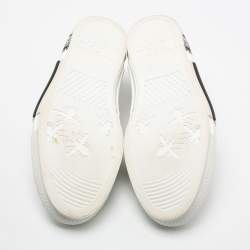 Dior White/Black Oblique Mesh and Rubber B23 Low Top Sneakers Size 43.5
