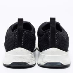 Pre Owned Dior Black Knit Fabric and Neoprene B25 Slip On Sneakers Size 44