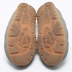 Pre Owned Dior Beige Nylon And Leather  Snow Slip On Sneakers Size 42