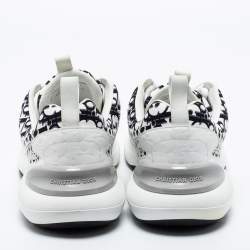 Dior White/Black Oblique Cannage Neoprene and Rubber B24 Low-Top Sneakers Size 46 
