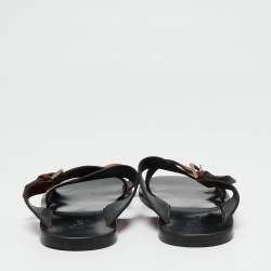 Dior Red Leather Crisscross Slide Sandals Size 40