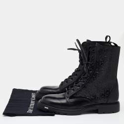 Dior Black Leather Explorer II Boots Size 45