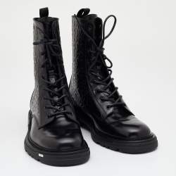 Dior Black Leather Explorer II Boots Size 45