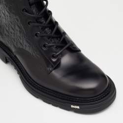 Dior Black Leather Explorer II Boots Size 45