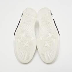 Dior White Oblique Mesh and Rubber B23 Low Top Sneakers Size 43