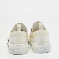 Dior White Oblique Mesh and Rubber B23 Low Top Sneakers Size 43