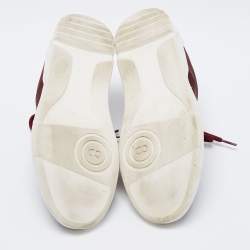 Dior Burgundy Canvas  B17  Low Top Sneakers  Size 40