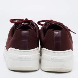 Dior Burgundy Canvas  B17  Low Top Sneakers  Size 40