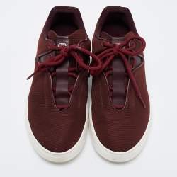 Dior Burgundy Canvas  B17  Low Top Sneakers  Size 40