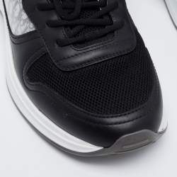 Pre Owned Dior Black/White Suede And Fabric B25 Lace Up Sneakers Size 42