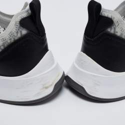 Pre Owned Dior Black/White Suede And Fabric B25 Lace Up Sneakers Size 42