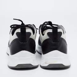 Pre Owned Dior Black/White Suede And Fabric B25 Lace Up Sneakers Size 42