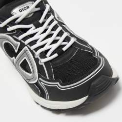 Dior Black/White Mesh and Rubber B30 Sneakers Size 43