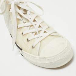 Dior White PVC and Mesh B23 High Top Sneakers Size 43