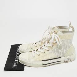 Dior White PVC and Mesh B23 High Top Sneakers Size 43