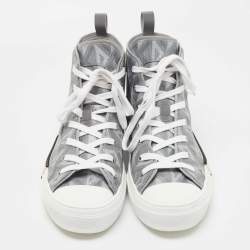 Dior  Grey/White Canvas B23 High Top Sneakers Size 43