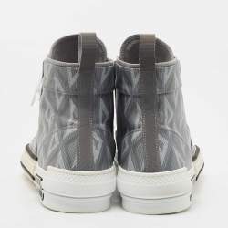 Dior  Grey/White Canvas B23 High Top Sneakers Size 43