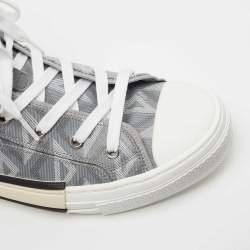 Dior  Grey/White Canvas B23 High Top Sneakers Size 43