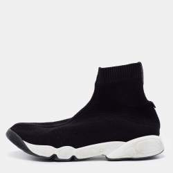 Christian Dior Black Knit Fabric Sock Sneakers Size 40