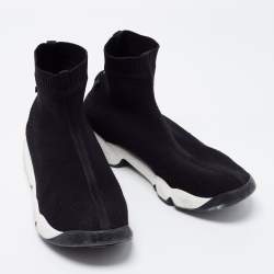 Christian Dior Black Knit Fabric Sock Sneakers Size 40