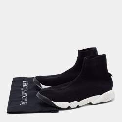 Christian Dior Black Knit Fabric Sock Sneakers Size 40